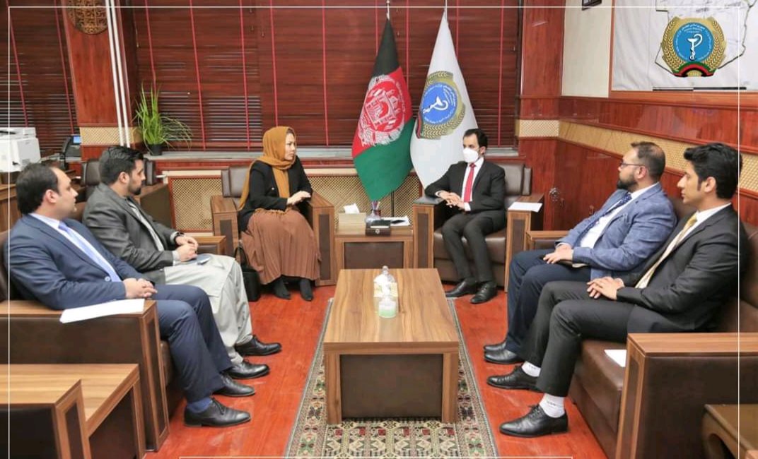 دیدار و گفتگو معصومه خاوری با سرپرست وزارت صحت